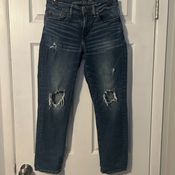 American Eagle Next Level Airflex Slim Fit Jeans Mens Size 28x28 Distressed, GUC - Picture 1 of 8